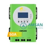 AMSAN MPPT 60A 12V 24V 36V 48V Green Solar Charge Controller SCC Max Voc 150V