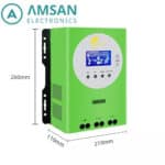 AMSAN MPPT 60A 12V 24V 36V 48V Green Solar Charge Controller SCC Max Voc 150V - Gambar 2