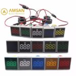 Lampu Pilot Voltmeter Kotak Bulat AC 20-500V 100A Ammeter Hz Suhu Frekuensi Termometer - Gambar 2