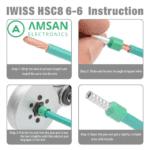 IWISS HSC8 6-6A Hexagonal Tang Crimping Skun Ferruless Terminal 6mm - Gambar 3