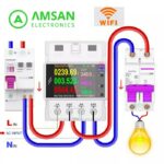 AT4PW 100A MCB WIFI Smart Breaker Timer Hz PF kWh Meter Din Rail - Gambar 2