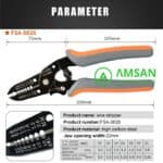 IWISS FSA-0626 Cable Cutter Stripper Pemotong Pengupas Kabel AW22-10 - Gambar 2