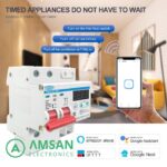 Smart MCB Wifi 2P 63A Adjustable Over Under Voltage Current Protecion - Gambar 2