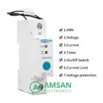 Smart MCB Wifi 63A Energy Kwh Meter AC Over Under Voltage Protection - Gambar 2