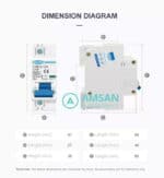 TOMZN MCB DC 250V 80A 100A 125A 1P TOBIZ-125 1 Pole - Gambar 4