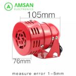MS 190 220V Mini Alarm Sirene Sound Motor Siren Horn - Gambar 4