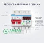 Smart MCB Wifi 2P 63A Adjustable Over Under Voltage Current Protecion - Gambar 5