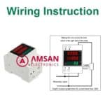 D52-2047 AC80V-300V built-in CT DIN rail Multi-fungtion Meter - Gambar 2