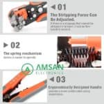 IWISS HS-D2 Wire Stripper 24-10AWG 0.2-6mm Cable Cutter Crimper - Gambar 3