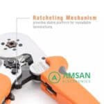 IWISS HSC8 6-4A Tang Crimping Plier Skun Ferruless 0.25mm 6mm - Gambar 3