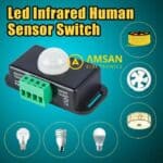 Motion Detector DC 12V 24V LED strip Switch Sensor PIR Gerak Infrared - Gambar 3