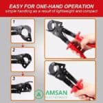 HS-520A 400mm Cable Cutter HS-325A Tang Potong Pemotong Kabel 240mm - Gambar 4