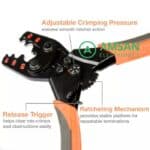 IWISS IWS-16 Ratchet Crimping Tool Non-Insulated Terminal AWG22-6 - Gambar 5
