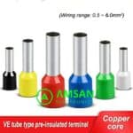 Skun Ferrules 0.5mm 0.75mm 1mm 1.5mm 2.5mm 4mm 6mm Feruless Ferrule - Gambar 2