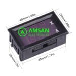 Dual Display Volt Ampere Meter DC 100V 10A 50A 100A Voltmeter Ammeter - Gambar 6