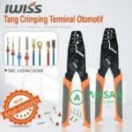 IWISS 1424A 1424B Open Barrel Terminal Wheather Crimping Delphi Metri - Gambar 2