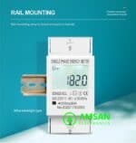 Kwh Meter Din Rail TOMZN 80A Digital Power Consumtion Energy Meter - Gambar 3