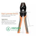 IWISS IWS-16 Ratchet Crimping Tool Non-Insulated Terminal AWG22-6 - Gambar 2