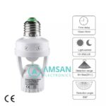 Sensor Gerak PIR AC 220V Socket E27 Saklar Lampu Pintar Otomatis - Gambar 2