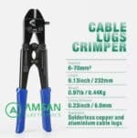 IWISS IWS-0670C 6-70mm Tang Crimping Terminal DT SC OT UT Cabel Lugs - Gambar 2