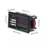 12V Indikator Aki Accu Voltmeter Volt Meter Digital USB Motor Mobil - Gambar 3