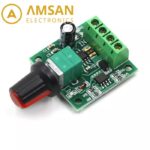 Dimmer DC Motor Speed Controller PWM 1.8-15V 2A 30V 1803BK Lampu LED - Gambar 2
