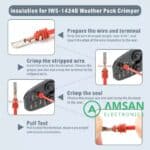 IWISS 1424A 1424B Open Barrel Terminal Wheather Crimping Delphi Metri - Gambar 5