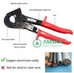 HS-520A 400mm Cable Cutter HS-325A Tang Potong Pemotong Kabel 240mm - Gambar 5