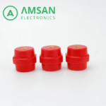 Dudukan Busbar Isolator Insulator Silinder SM-25-30-35-51-76 Merah - Gambar 4