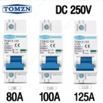 TOMZN MCB DC 250V 80A 100A 125A 1P TOBIZ-125 1 Pole