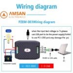 Peacefair PZEM-003 RS485 Modbus RTU Volt Ampere Watt Meter DC 300V 10A - Gambar 3