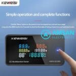 KWS-DC200 10A 50A 100A 200V DC Wattmeter KWH Ampere Watt Meter Keweisi - Gambar 6