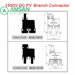 MC4 3in1 2in1 Slocable 50A 3T 2T Cabang Pararel 2 3 Sambungan PV1-F - Gambar 4