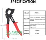 HS-520A 400mm Cable Cutter HS-325A Tang Potong Pemotong Kabel 240mm - Gambar 6