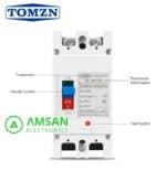 DC MCCB TOMZN 2P 600V 100-250A Overload Protection Switch Protector
