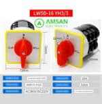 Selector LW5D-16 YH3/3 YH2/2 16A 4 Posisi 3 Selection - YH3/3