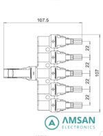 MC4 Cabang Pararel 5T 5in1 Sambungan Kabel PV1-F Panel Surya 5 in to 1 - Gambar 4