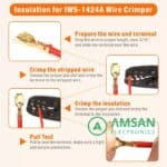 IWISS 1424A 1424B Open Barrel Terminal Wheather Crimping Delphi Metri - Gambar 6