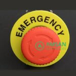 Warning Circle Emergancy Stop 22mm STOP60mm Penanda Kuning - Gambar 3