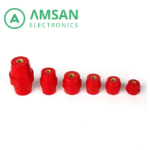 Dudukan Busbar Isolator Insulator Silinder SM-25-30-35-51-76 Merah