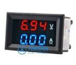 Dual Display Volt Ampere Meter DC 100V 10A 50A 100A Voltmeter Ammeter
