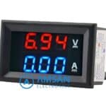 Dual Display Volt Ampere Meter DC 100V 10A 50A 100A Voltmeter Ammeter