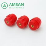 Dudukan Busbar Isolator Insulator Silinder SM-25-30-35-51-76 Merah - Gambar 5