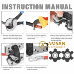 IWISS HX-50B Tang Crimping Cable Lug Crimping Tool AWG 10-1/0 6-50mm - Gambar 2