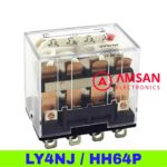 Relay LY4N 4NO 4NC 4X10A dengan LED indikator 14 pin