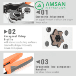 IWISS HSC8 6-6A Hexagonal Tang Crimping Skun Ferruless Terminal 6mm - Gambar 4