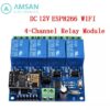 Relay 4 Channel WiFi DC 12V ESP8266 ESP-01 Module For IOT Smart Home
