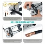 IWISS HX 120B Battery Cabel Lugs Terminas Electrical Crimping Tools - Gambar 4