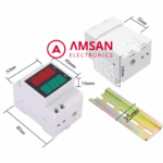 D52-2042 Din rail volt meter Ampere meter AC 100A D52 2042 - Gambar 3