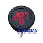 Voltmeter Bulat Volt Meter Digital Box Panel Display 100VDC Round - Gambar 3